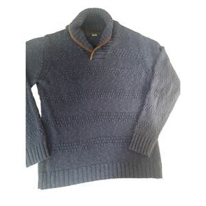 Mossimo Dutti men’s sweater blue linen blend Italian